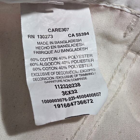 Thrashed White Painter Pant Jeans 36x32 Washed Red Dye Distressed Grunge Punk - Picture 8 of 8